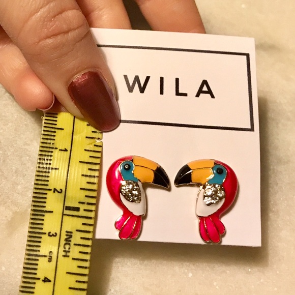 WILA Toucan Tropical Stud Earrings - Picture 4 of 5
